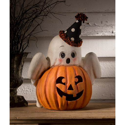 Quirks! Bethany Lowe Halloween Boo Ghost Jack-O-Lantern by Bethany Lowe Designs