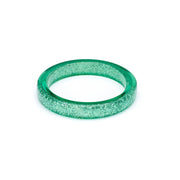 Quirks! bracelet Green Lagoon Glitter Bangle by Splendette