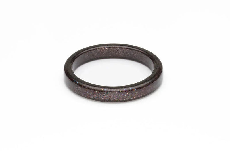 Quirks! bracelet Gunmetal Glitter Bangle by Splendette