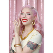 Quirks! bracelet Narrow Pale Gold Glitter Bangle by Splendette