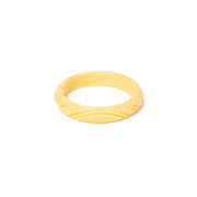 Quirks! Bracelets Midi Lemon Heavy Carve Bangle by Splendette