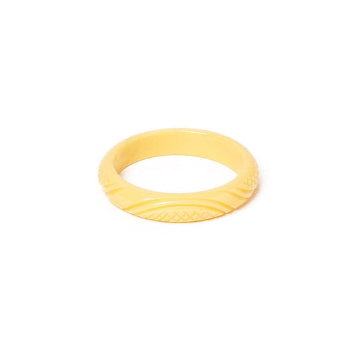 Quirks! Bracelets Midi Lemon Heavy Carve Bangle by Splendette
