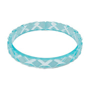 Quirks! Bracelets Quilted Resin Bangle Bracelet -BRIGHT BLUE
