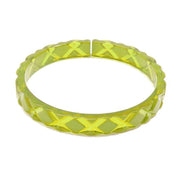 Quirks! Bracelets Quilted Resin Bangle Bracelet -LIME
