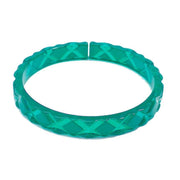 Quirks! Bracelets Quilted Resin Bangle Bracelet -TEAL