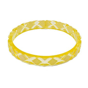 Quirks! Bracelets Quilted Resin Bangle Bracelet -YELLOW