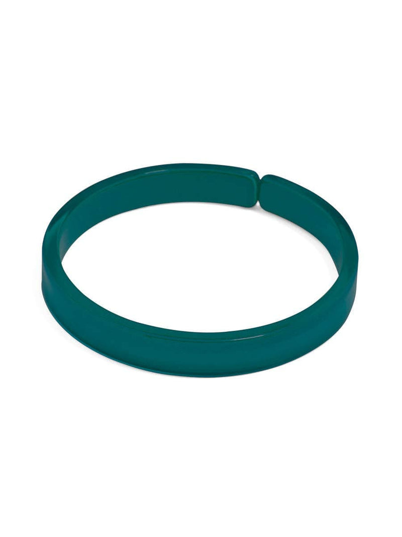 Quirks! Bracelets Resin Bangle Bracelet - DARK TEAL Medium Width