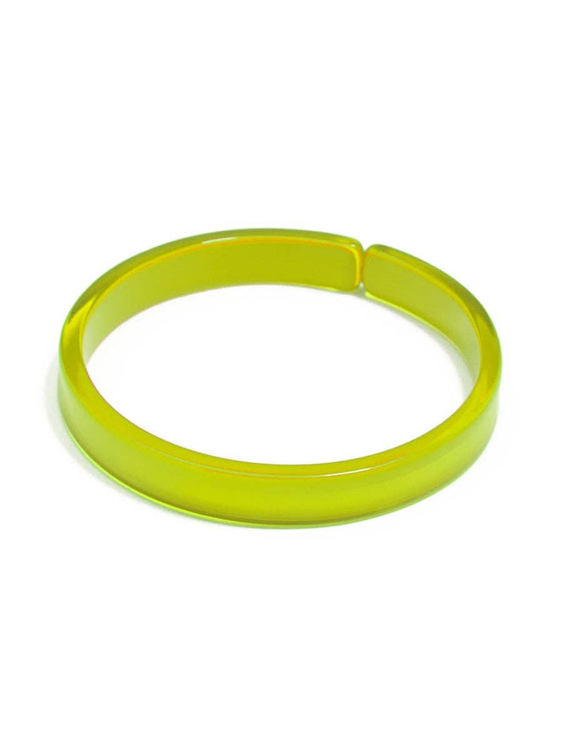 Quirks! Bracelets Resin Bangle Bracelet - LIME Medium Width