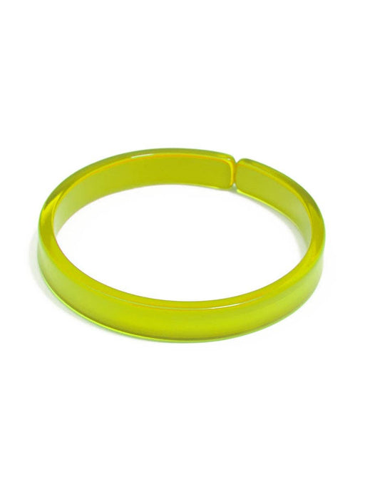 Quirks! Bracelets Resin Bangle Bracelet - LIME Medium Width
