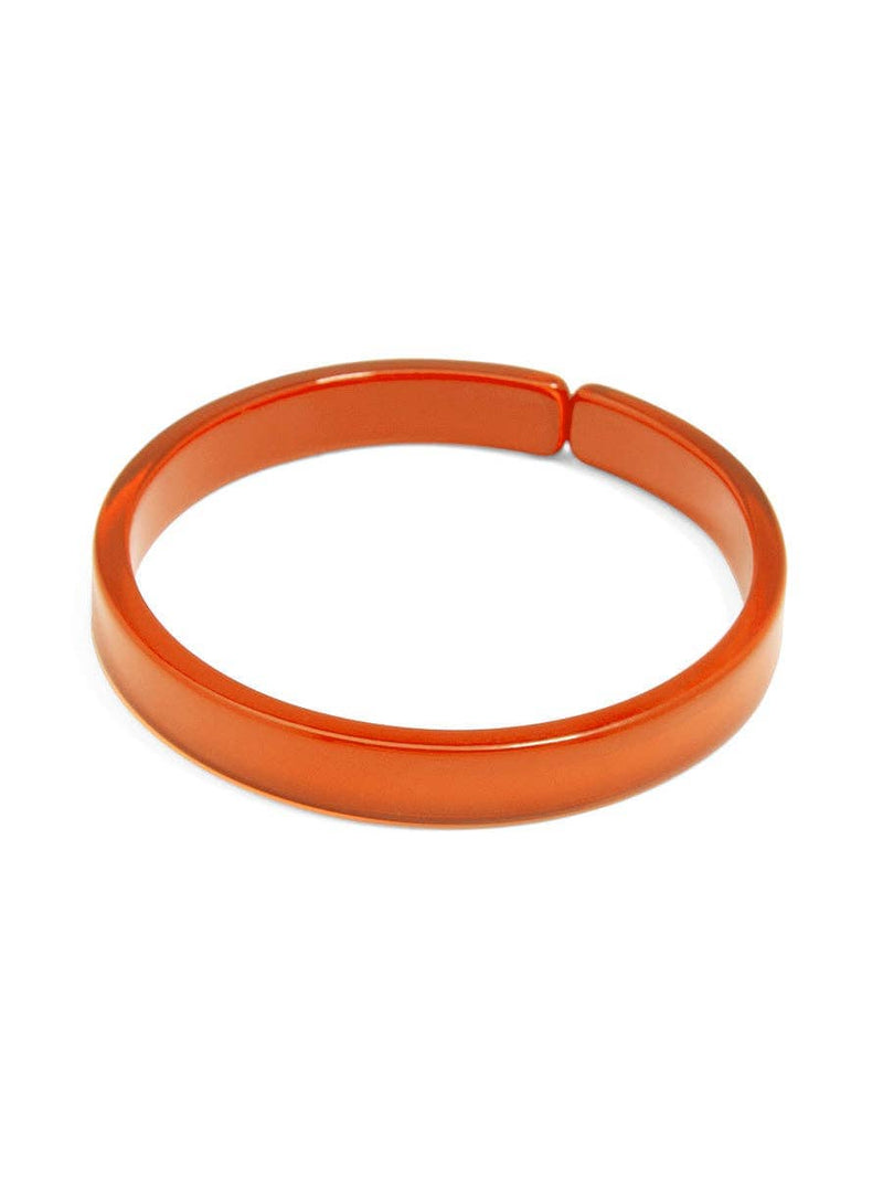 Quirks! Bracelets Resin Bangle Bracelet - ORANGE Medium Width