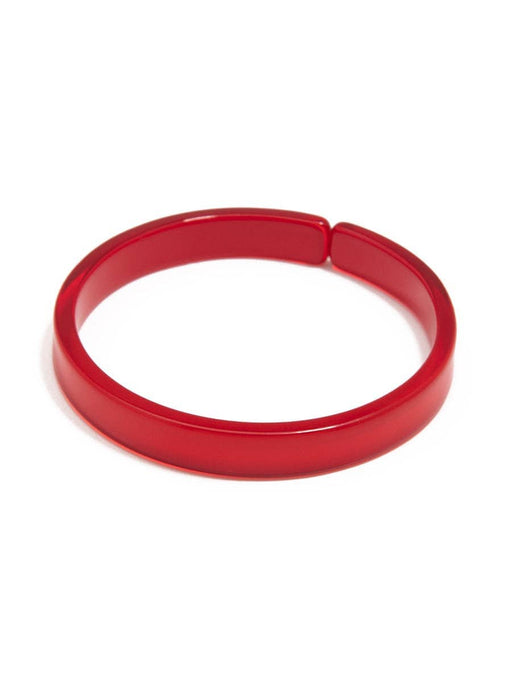 Quirks! Bracelets Resin Bangle Bracelet - RED Medium Width