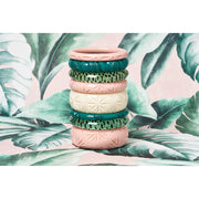 Quirks! Bracelets Wide Cream Heavy Carve Bangle by Splendette