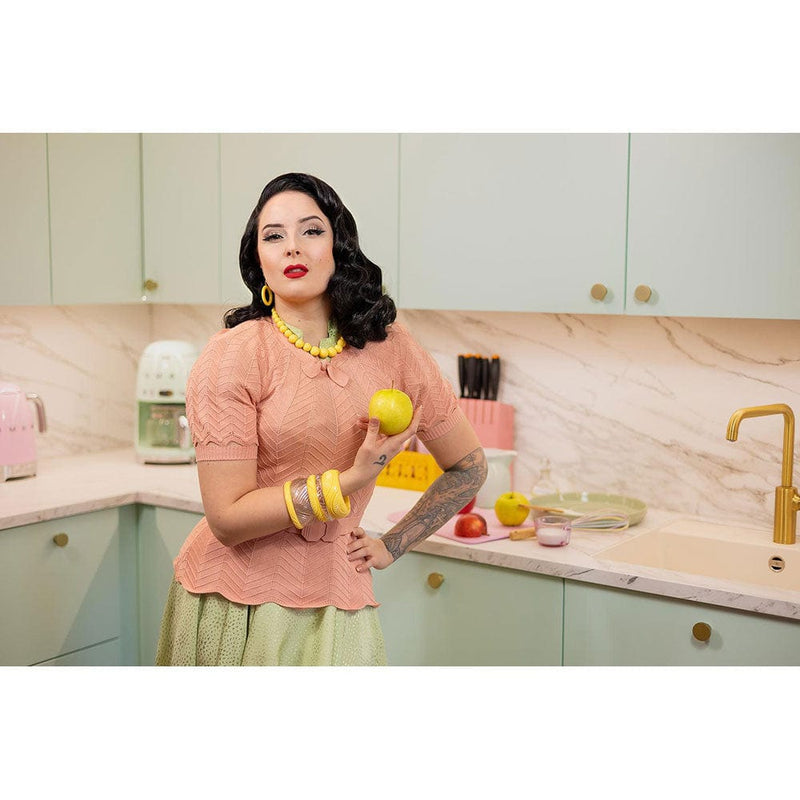 Quirks! Bracelets Wide Lemon Heavy Carve Bangle by Splendette