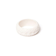 Quirks! Bracelets Wide Salty Heavy Carve Bangle by Splendette