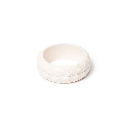 Quirks! Bracelets Wide Salty Heavy Carve Bangle by Splendette