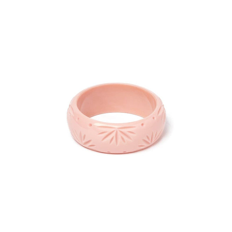 Quirks! Bracelets Wide Shell Heavy Carve Bangle by Splendette