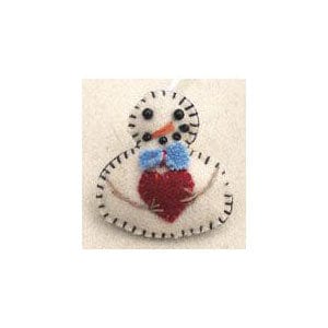 Quirks! Brooches & Lapel Pins 1.5" Pin- Snowman w/Red Heart