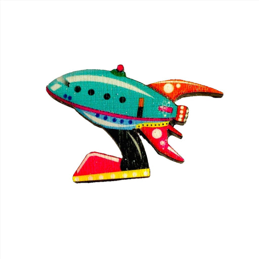 Quirks! Brooches & Lapel Pins Little Atomic Rocket Pin by Rosie Rose Parker
