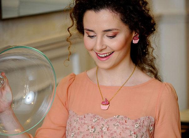 Quirks! Brooches & Lapel Pins Muffin Earrings by Laliblue