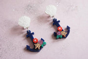 Quirks! Brooches & Lapel Pins Nautical Anchor Earrings by Laliblue