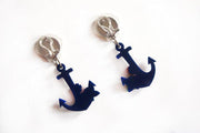 Quirks! Brooches & Lapel Pins Nautical Anchor Earrings by Laliblue