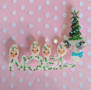 Quirks! Brooches & Lapel Pins Playful Pixies NOEL Brooch by 50's Vintage Dame x Lipstick & Chrome