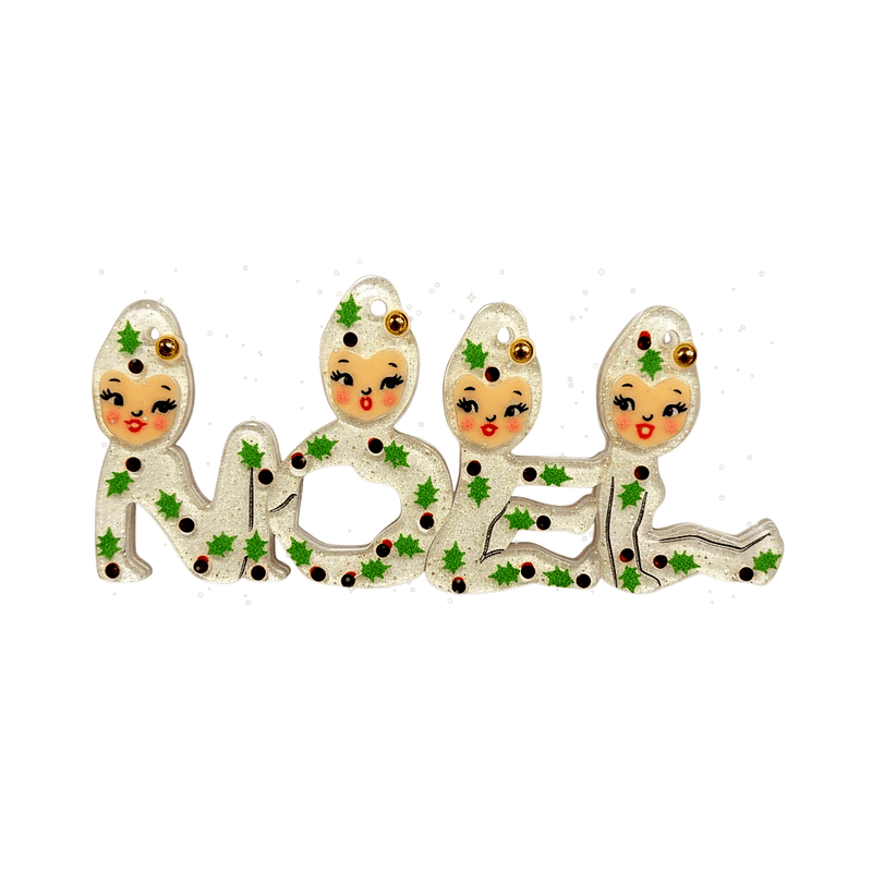 Quirks! Brooches & Lapel Pins Playful Pixies NOEL Brooch by 50's Vintage Dame x Lipstick & Chrome