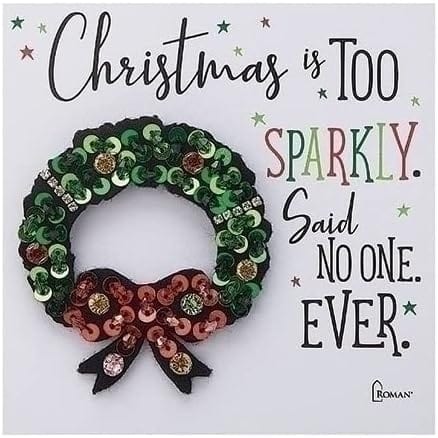 Quirks! Brooches & Lapel Pins Rhinestone & Sequins Christmas Wreath Pin