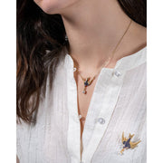 Quirks! Brooches & Lapel Pins Swallow & Pearl Pin by Fable England