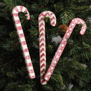 Quirks! Christmas 10" Red Handpainted Wood Candy Canes