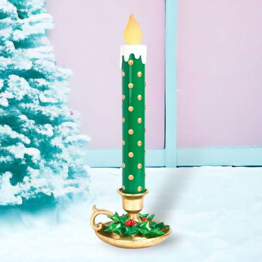 Quirks! Christmas 20" Green LED Candle Stick by December Diamonds
