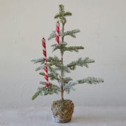 Quirks! Christmas 6"H Glass Candle Clip-on Ornaments w/ Glitter, Red & White, Boxed Set of 3 by Creative Co-Op