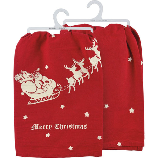 Quirks! Christmas Merry Christmas Vintage Kitchen Towel