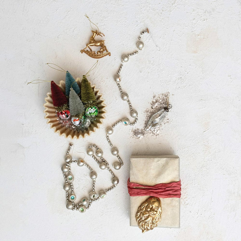 Quirks! Christmas Reflector Glass Beaded Ornament Garland in Kraft Box