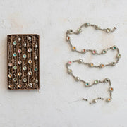 Quirks! Christmas Reflector Glass Beaded Ornament Garland in Kraft Box