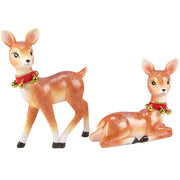 Quirks! Christmas Retro Christmas Deer Figurine Set
