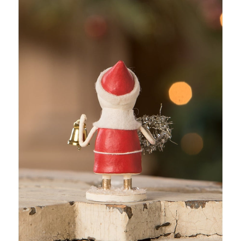 Quirks! Christmas Santa with Wreath & Bell by Bethany Lowe Designs