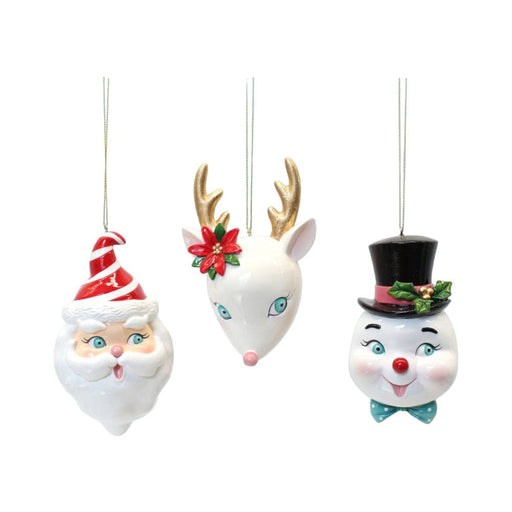 Quirks! Christmas Set of 3 Retro Character Ornaments by December Diamonds