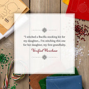 Quirks! Christmas Stocking Bucilla Poinsettia Elegance Felt Stocking