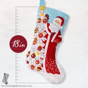 Quirks! Christmas Stocking Bucilla Snowy St Nick Felt Stocking
