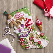 Quirks! Christmas Stocking Bucilla Sugarland Fairy Felt Stocking 18"