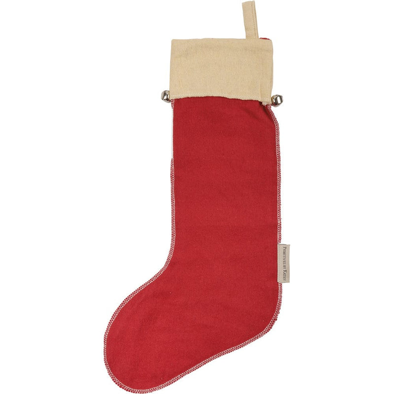 Quirks! Christmas Stocking Nice Kitty Vintage Style Felt Stocking