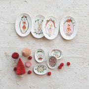 Quirks! Christmas Stoneware Dish w/ Holiday Saying - Set of 4