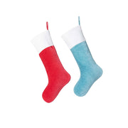 Quirks! Christmas Velvet Stockings with Shimmery Linen Cuff