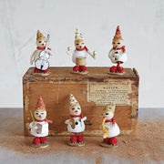 Quirks! Christmas Vintage Reproduction Marching Band -4"H Foam, Wood Bead & Paper