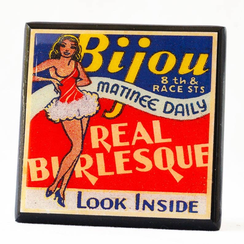 Quirks! coaster set A Little Naughty: Vintage Burlesque Drink Coaster Set