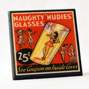 Quirks! coaster set A Little Naughty: Vintage Burlesque Drink Coaster Set