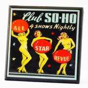 Quirks! coaster set A Little Naughty: Vintage Burlesque Drink Coaster Set