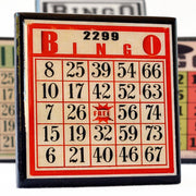 Quirks! coaster set Bingo!  Vintage Bingo Card Coaster Set