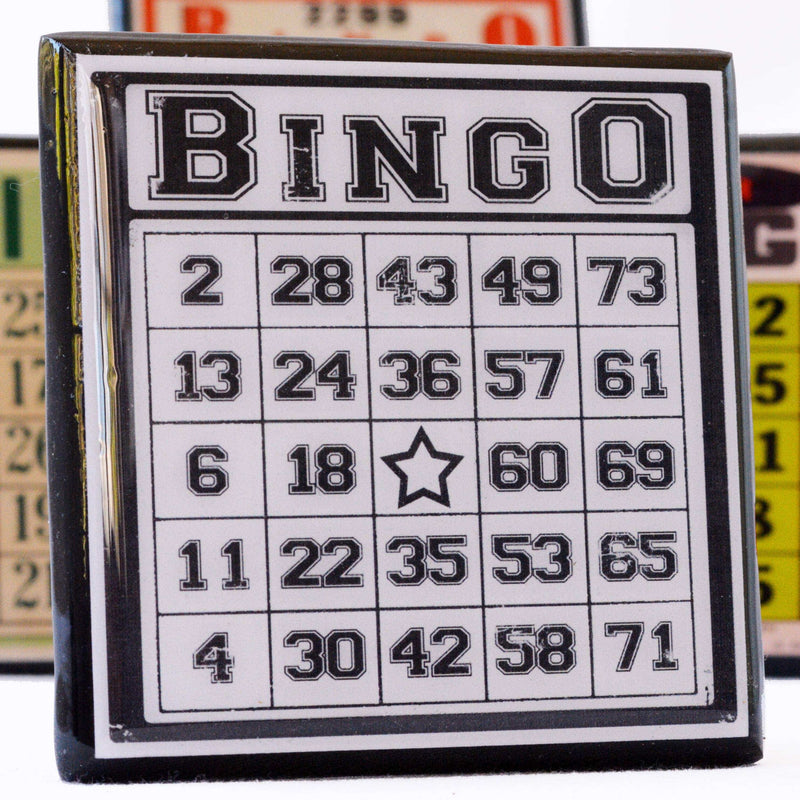 Quirks! coaster set Bingo!  Vintage Bingo Card Coaster Set